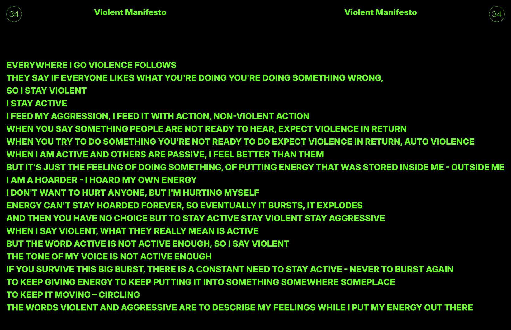 Nikoleta Radišić: Violent Manifesto