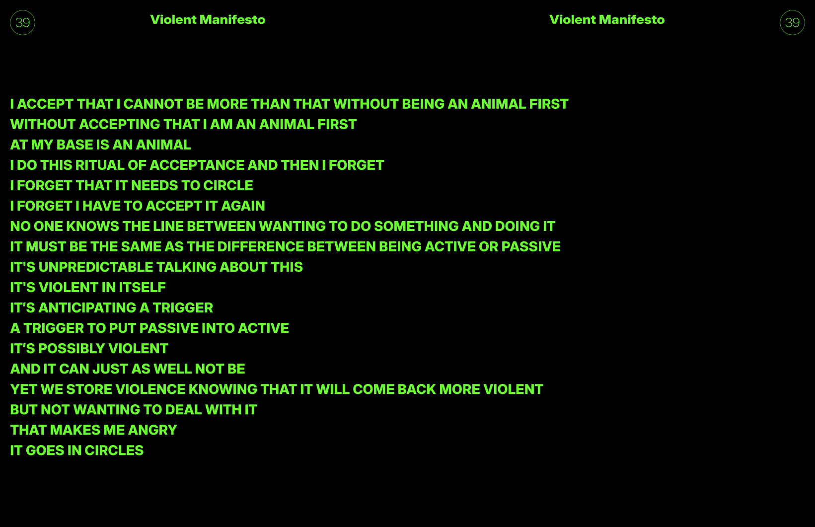 Nikoleta Radišić: Violent Manifesto