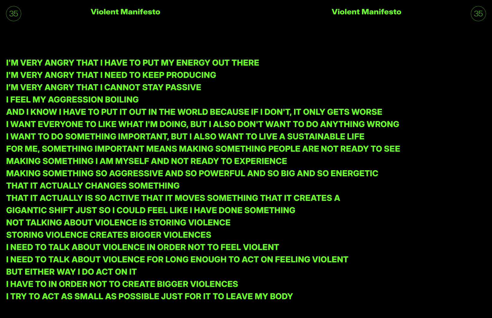 Nikoleta Radišić: Violent Manifesto