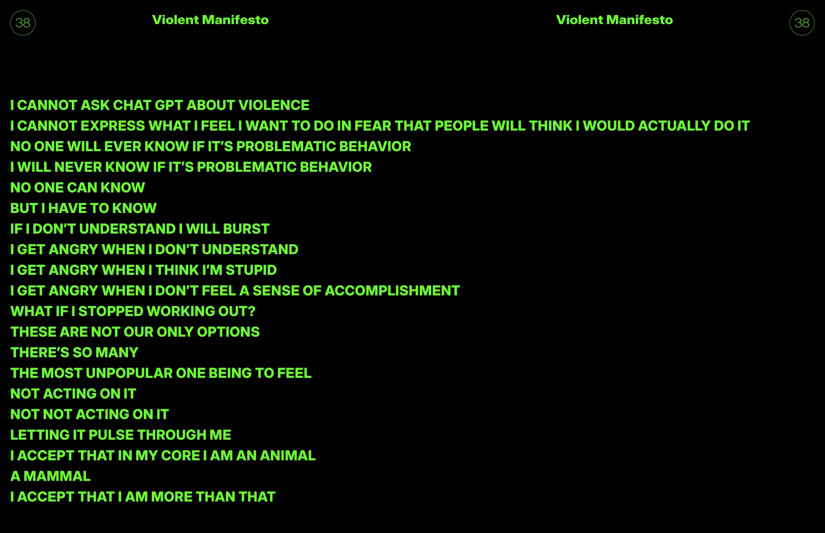 Nikoleta Radišić: Violent Manifesto