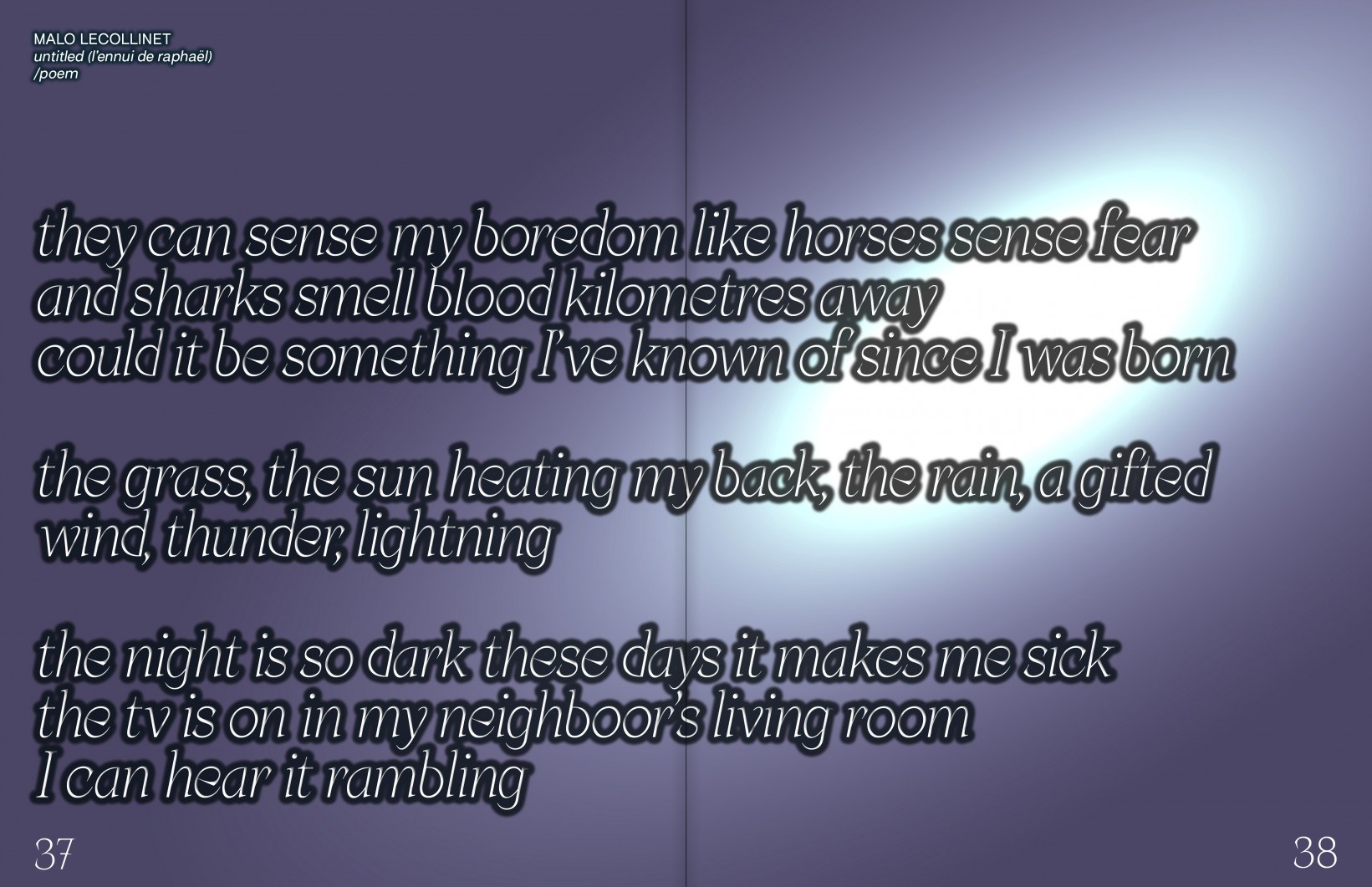 Malo Lecollinet – untitled (l’ennui de raphaël)